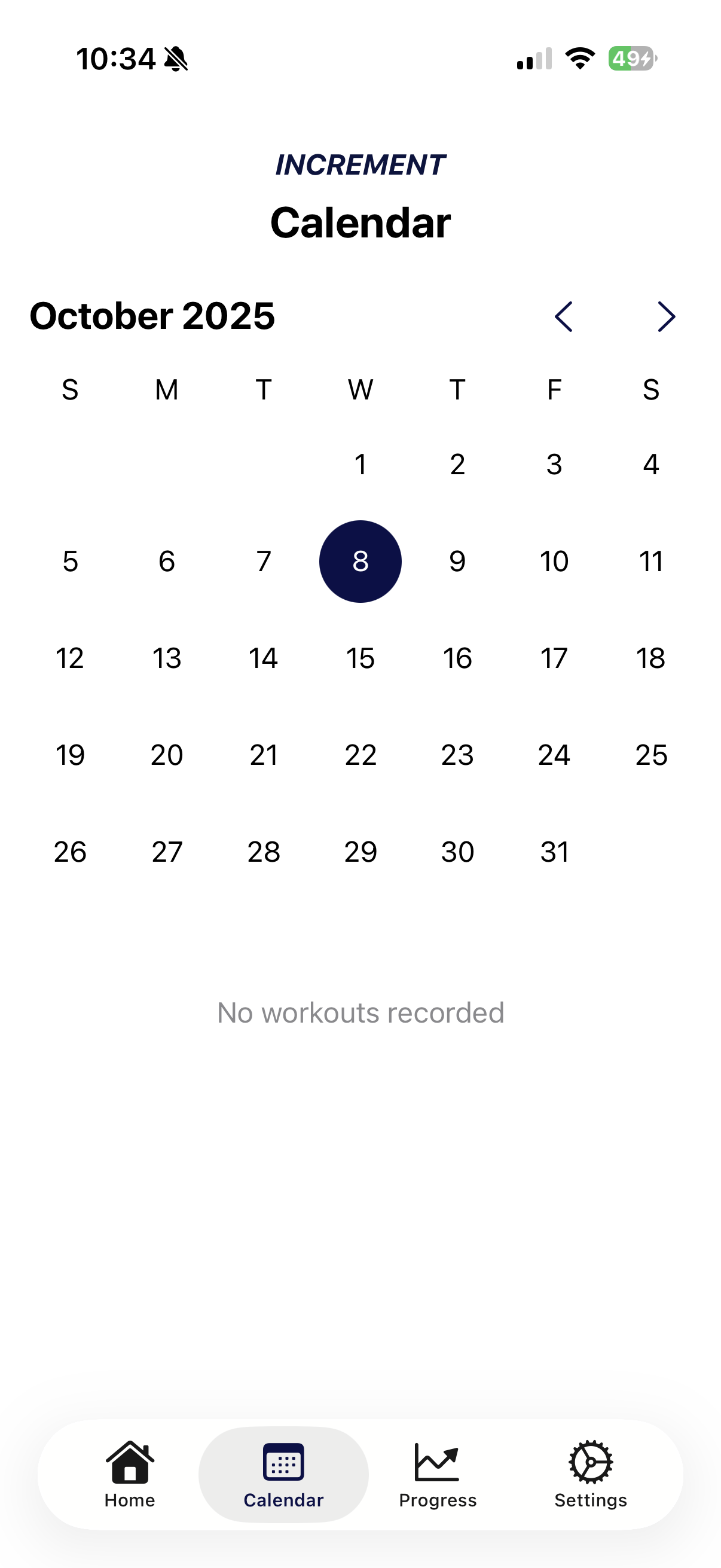 Increment Calendar View